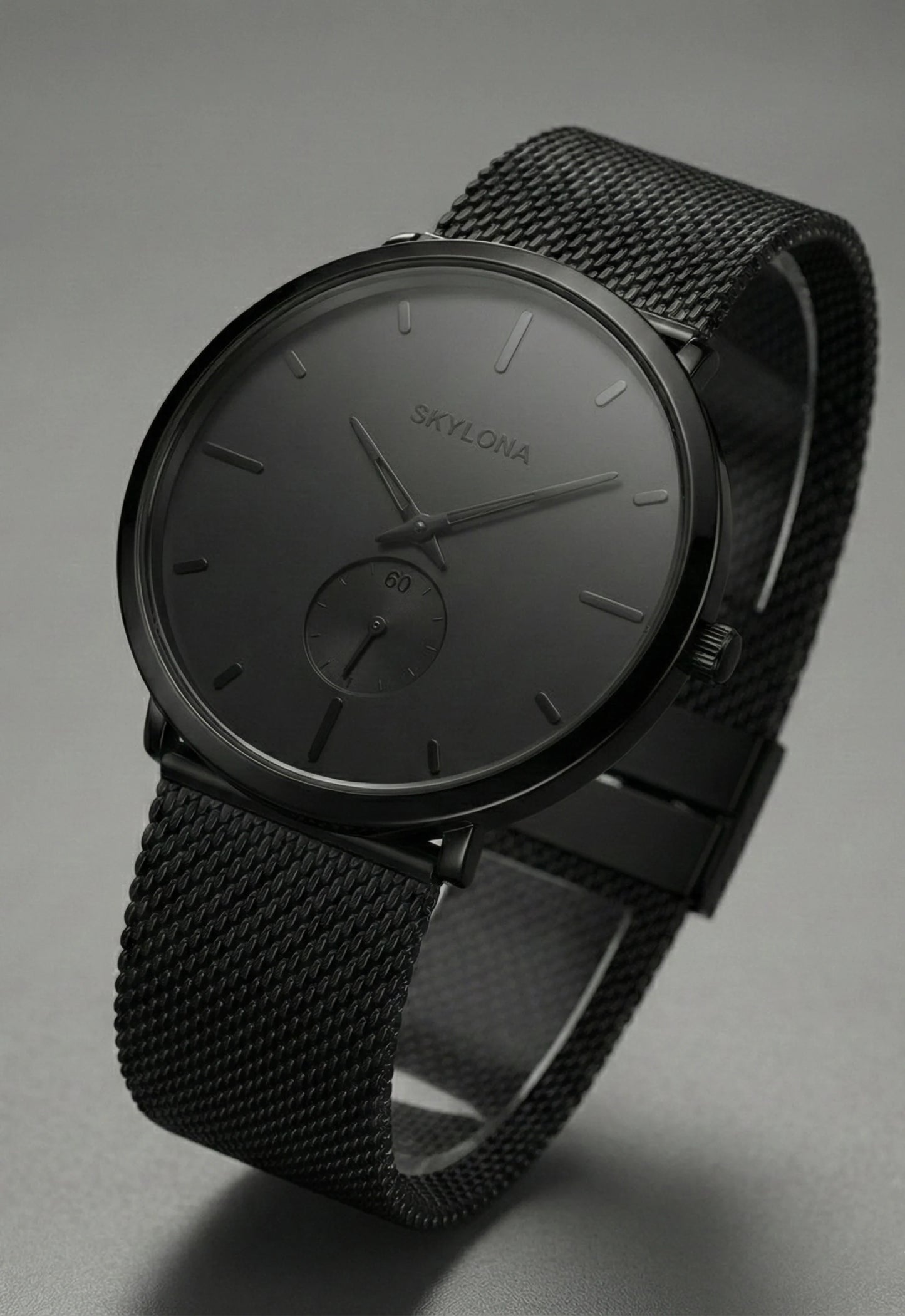 Black Chronograph Watch for Men – SkyLona Classic Collection