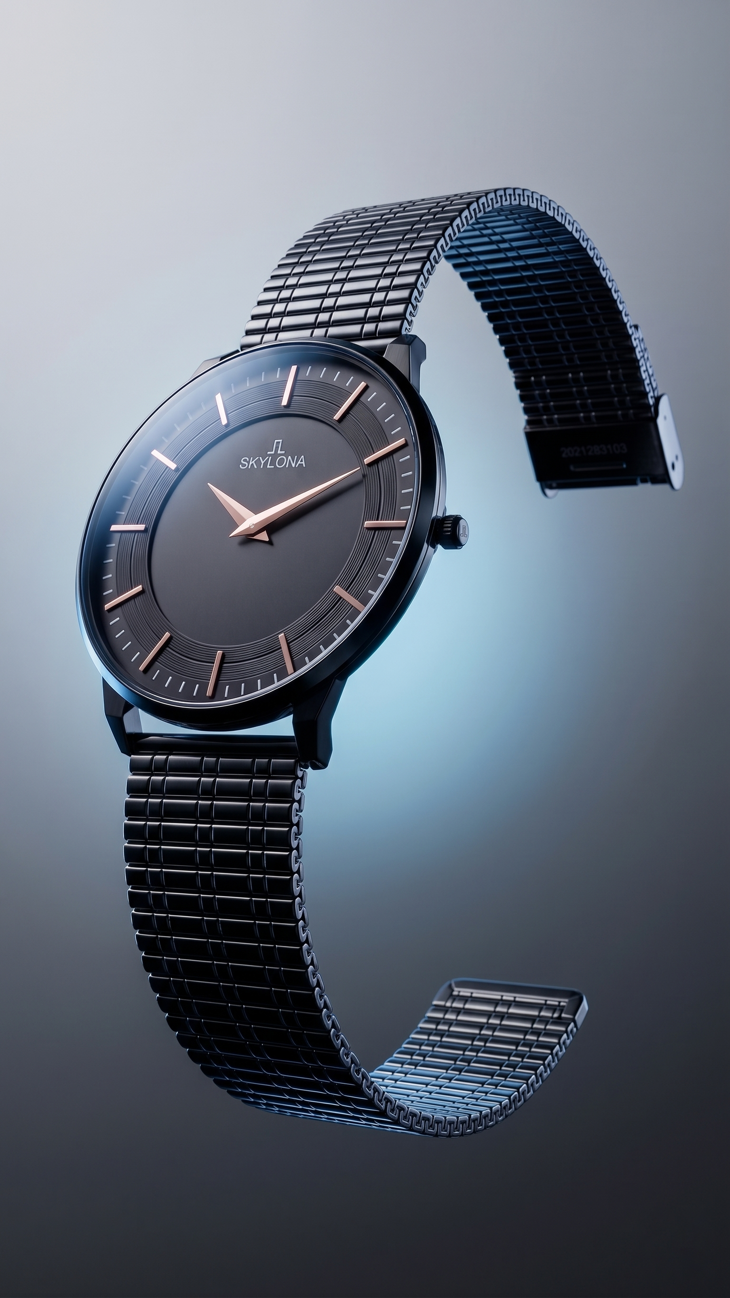 Meridian Timepiece collection banner - slim watches with rose gold detailing