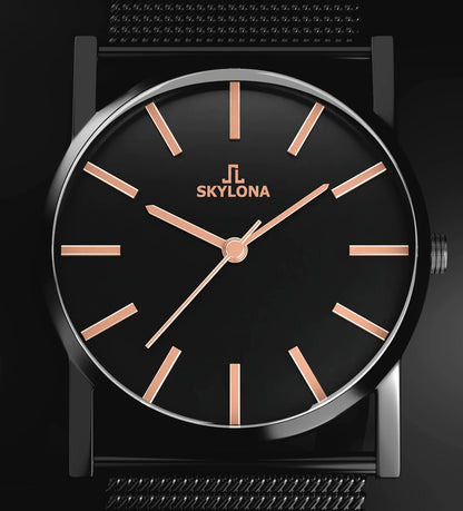 Adjustable stainless steel rose gold mesh strap