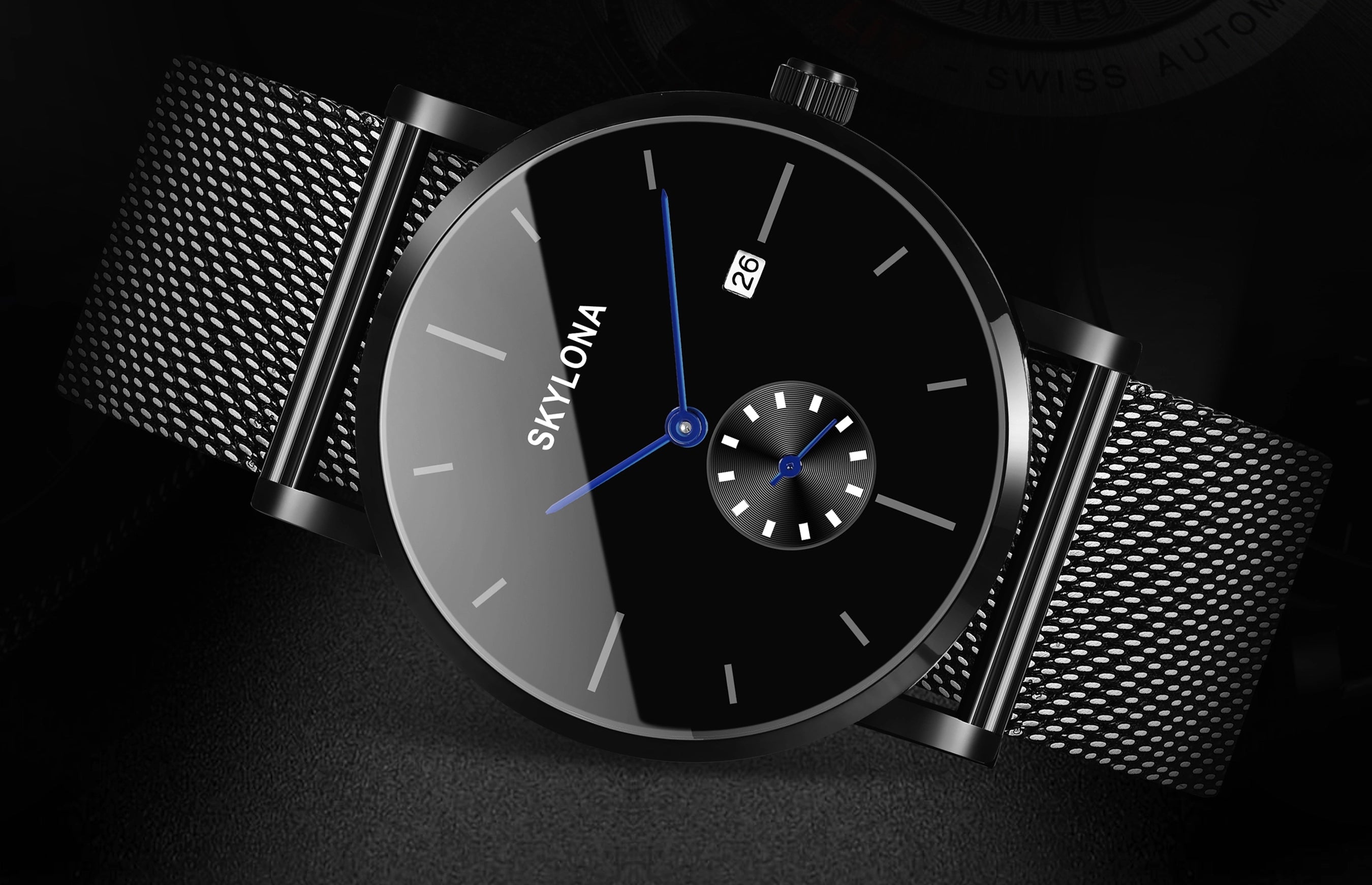 Carnival Collection Blue Men Watch Small Seconds Dial 24hours