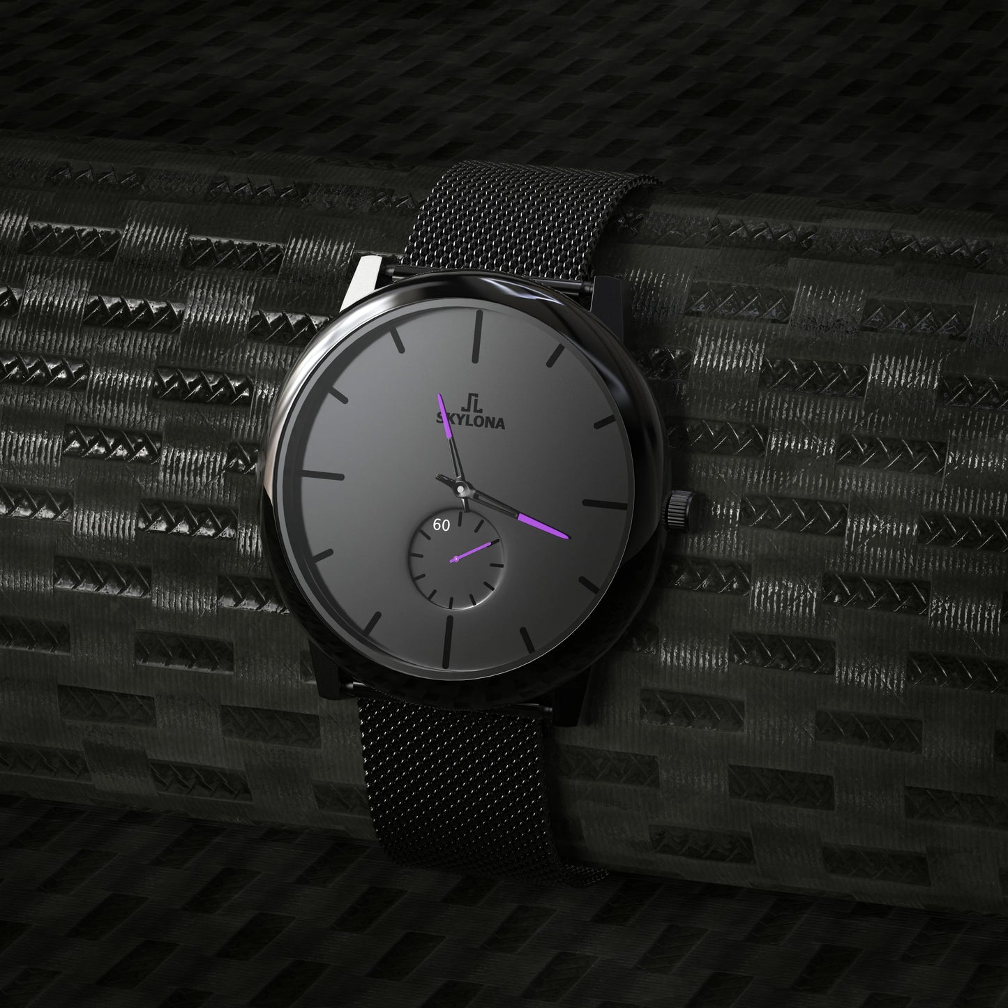 Classic Purple Chronograph Watch for Men with Sub‑Dial Functions