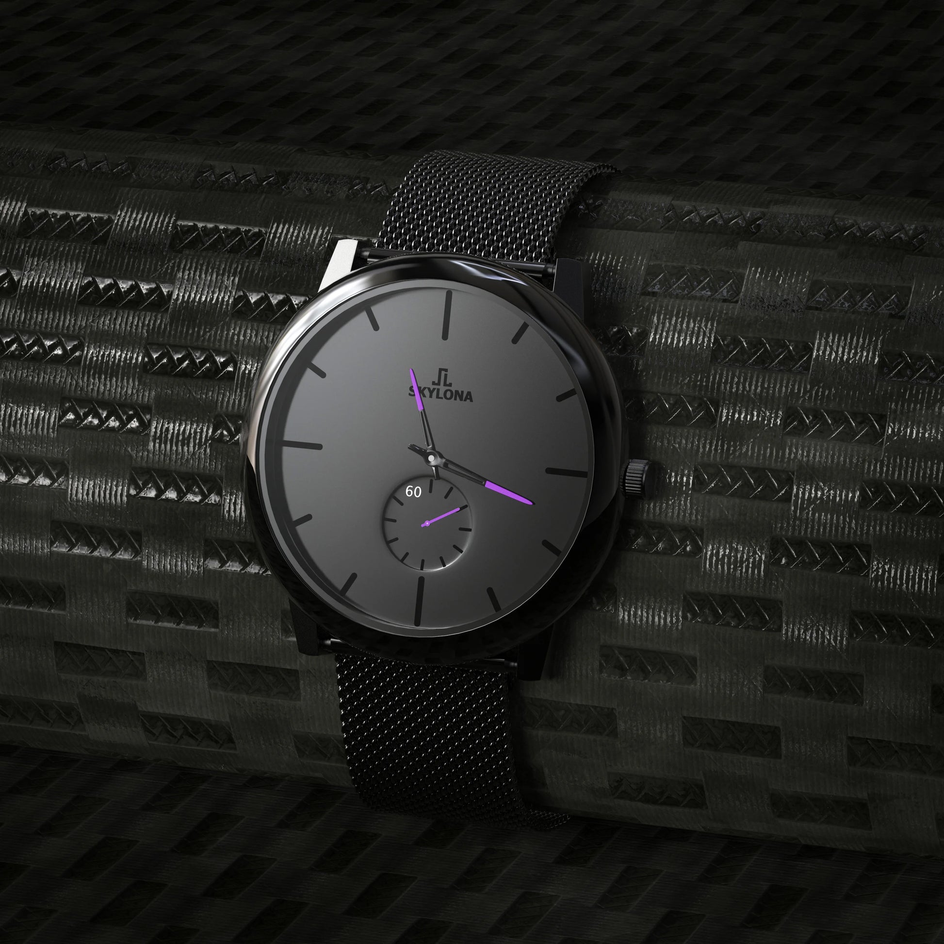 Classic Purple Chronograph Watch for Men with Sub‑Dial Functions