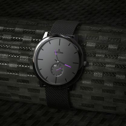 Classic Purple Chronograph Watch for Men with Sub‑Dial Functions