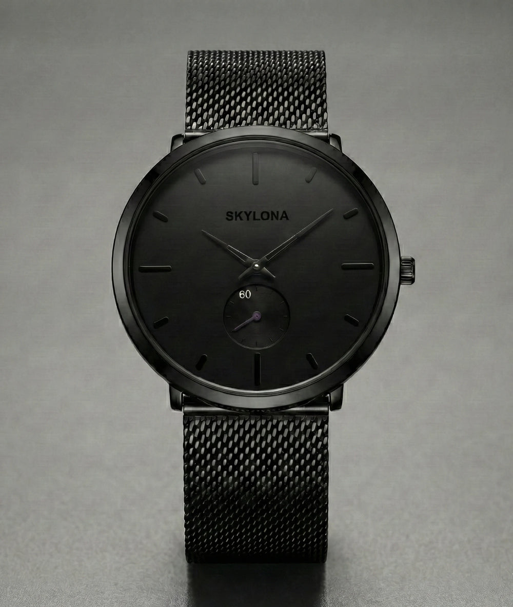 Classic Black Chronograph watch