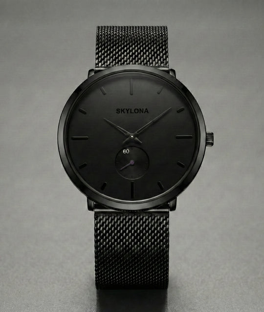 Classic Black Chronograph Watch for Men