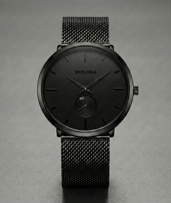 Classic Black Chronograph Watch for Men