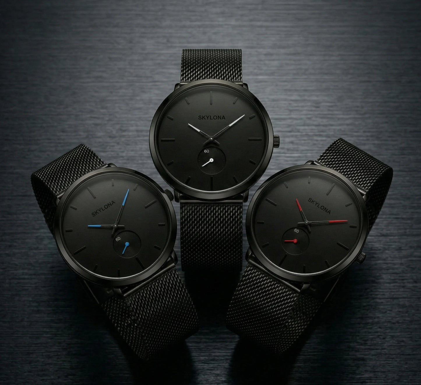 Black Chronograph Watch for Men – SkyLona Classic Collection