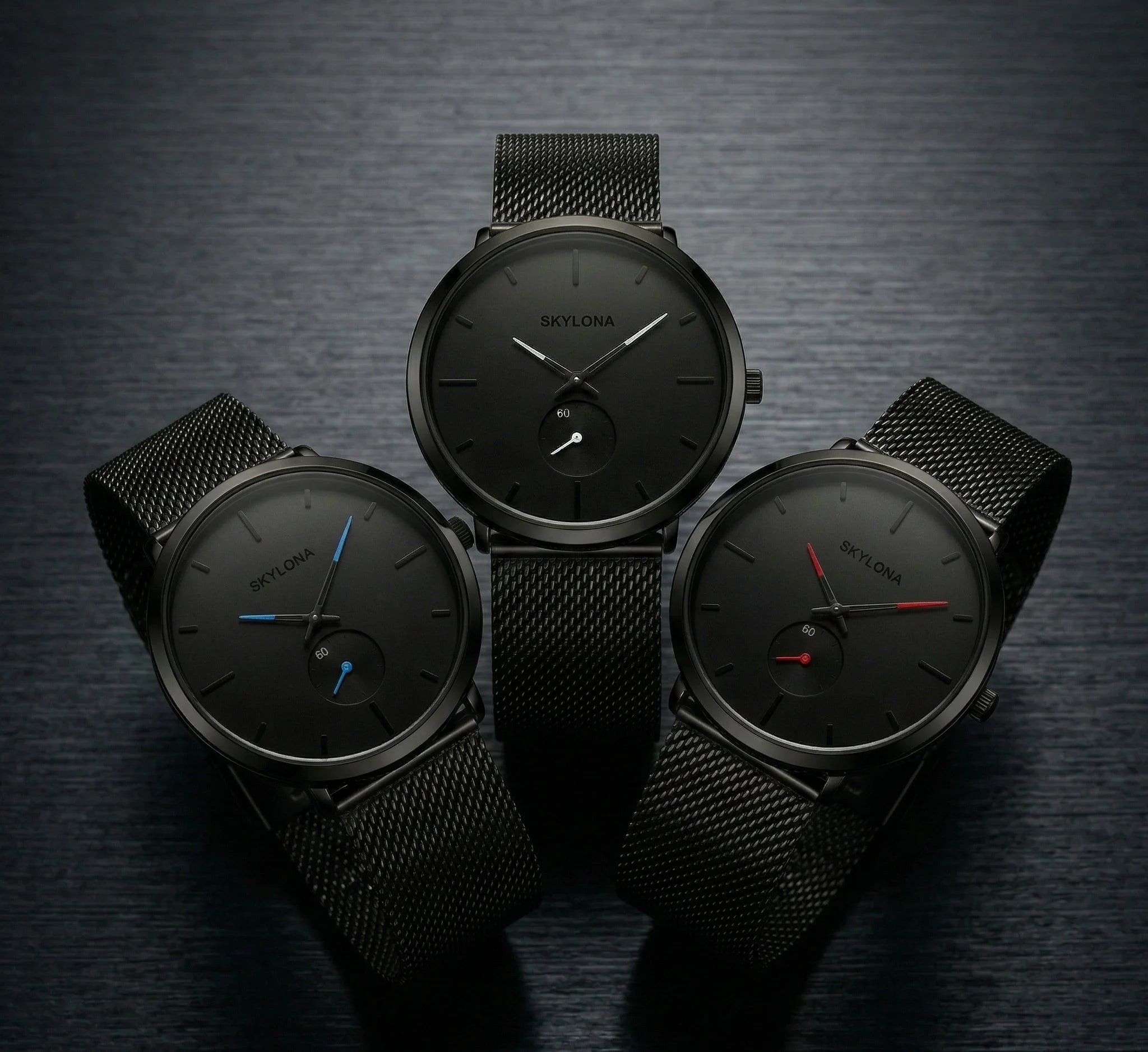 Black Chronograph Watch for Men – SkyLona Classic Collection