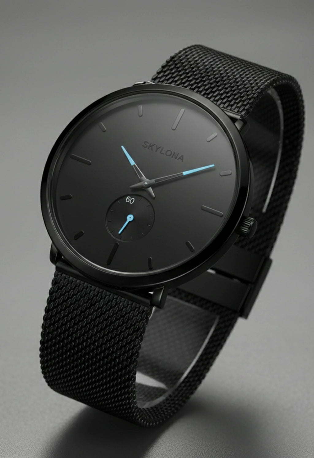 Black Chronograph Watch for Men – SkyLona Classic Collection