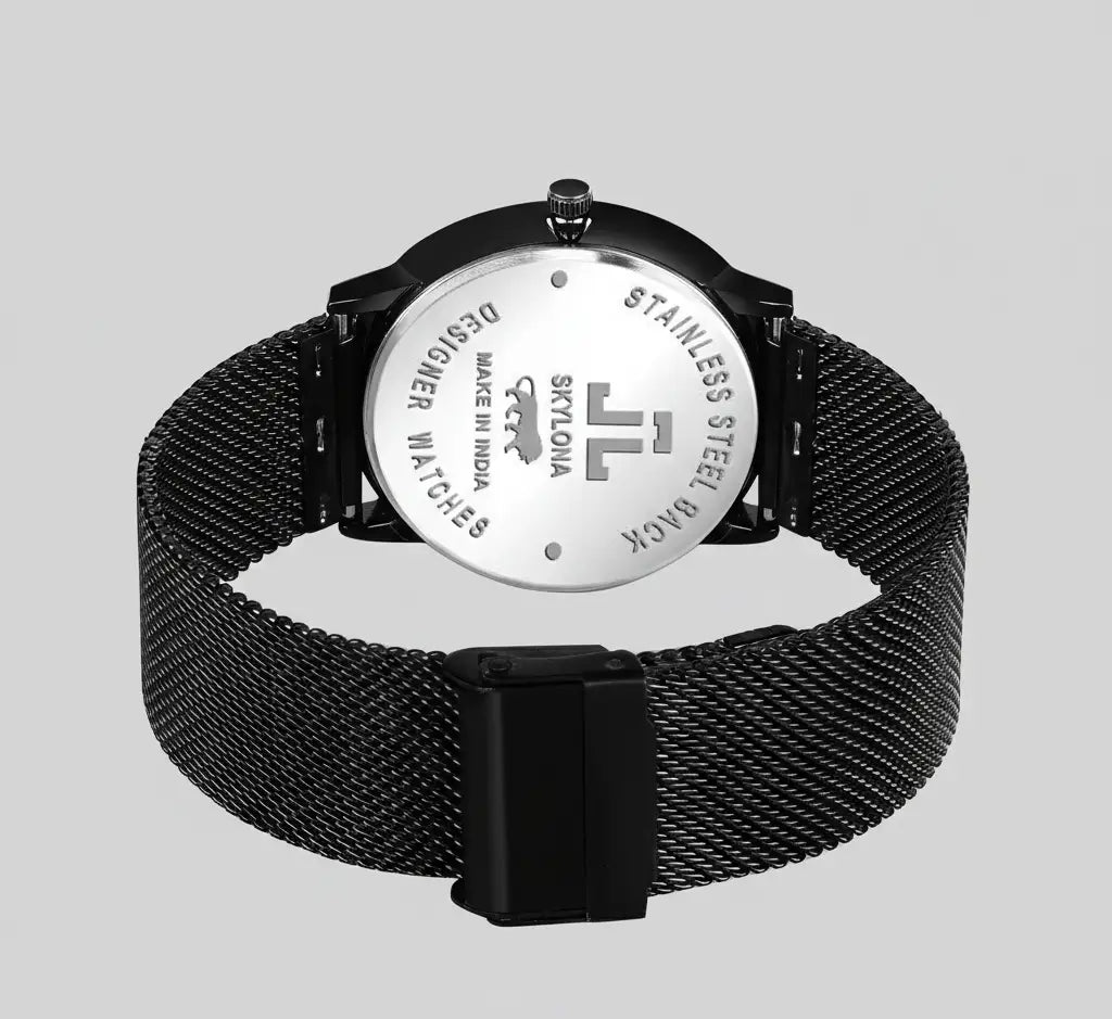 Classic Black Chronograph Watch for Men