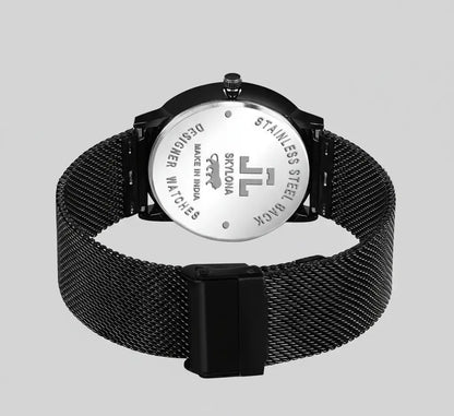 Classic Black Chronograph Watch for Men