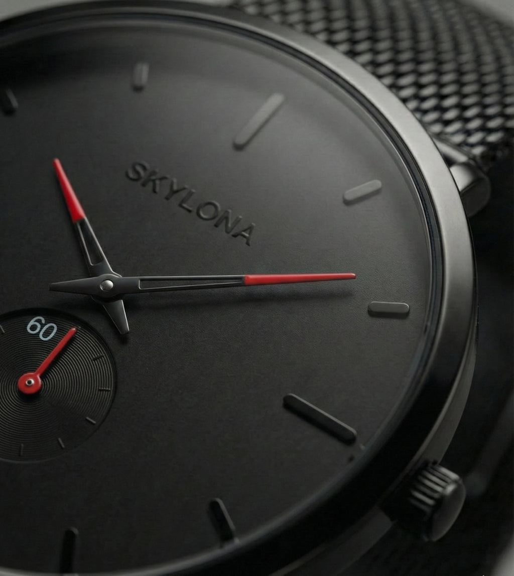 Classic Red Chronograph Watch for Men