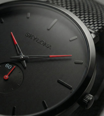 Classic Red Chronograph Watch for Men