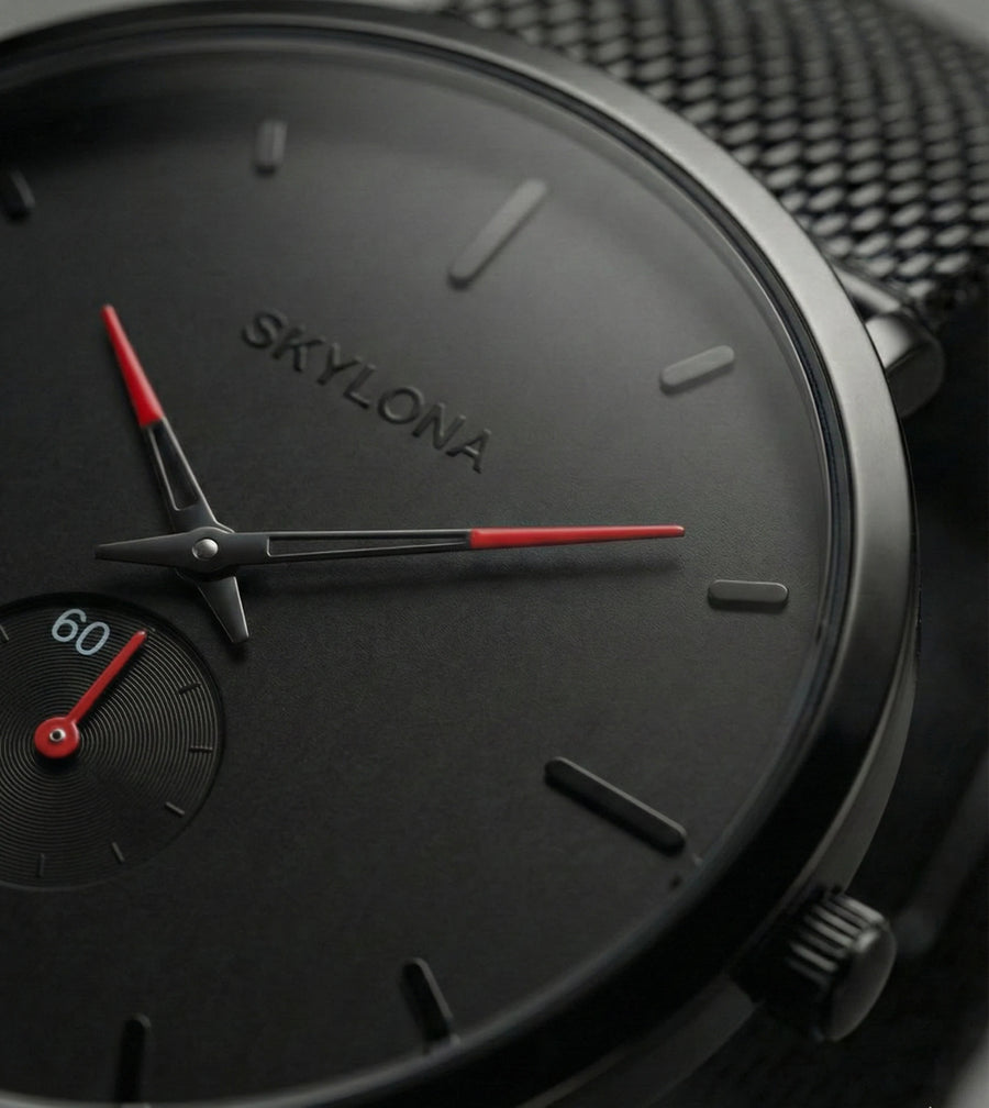 Classic Red Chronograph Watch for Men