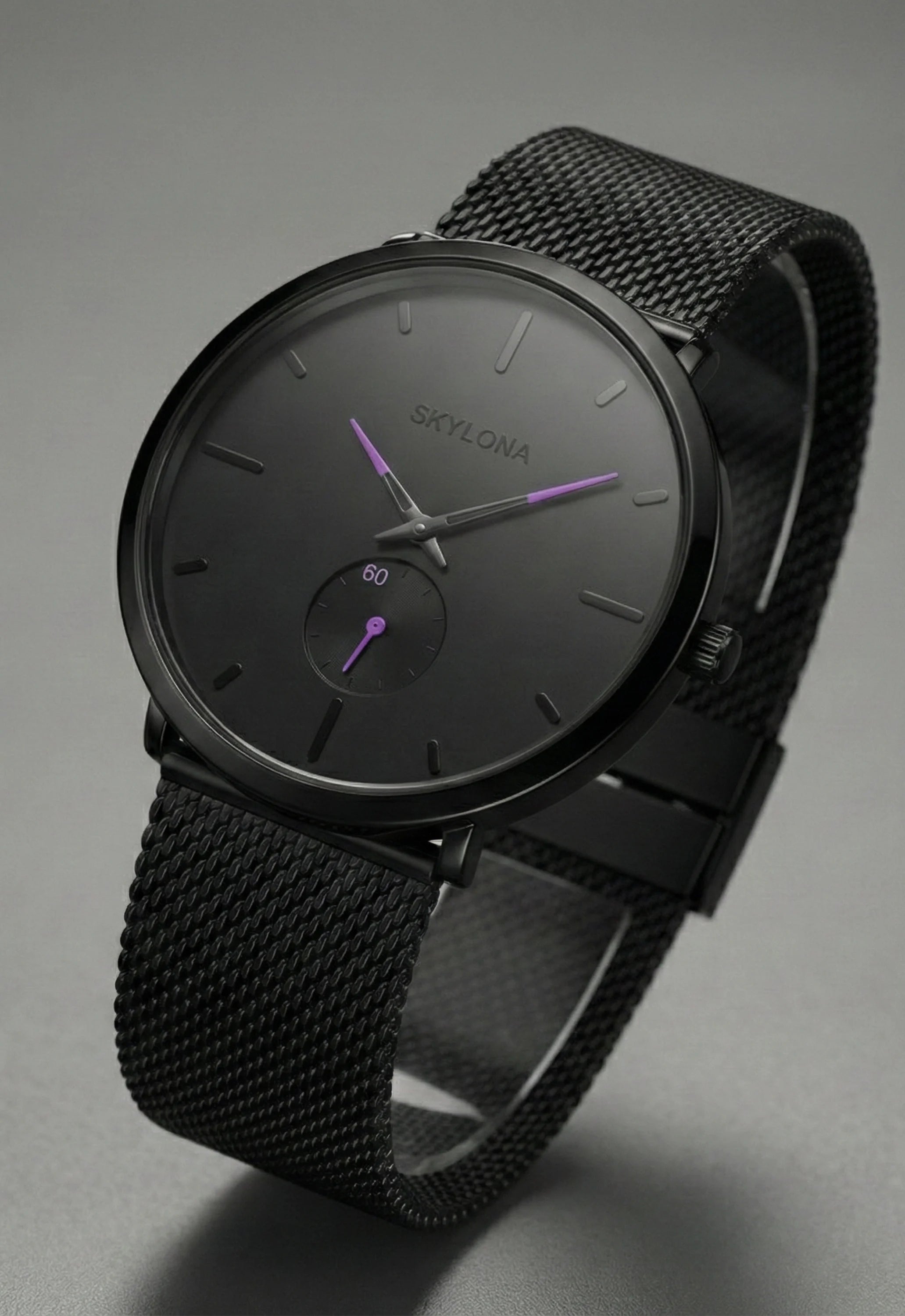Black Chronograph Watch for Men – SkyLona Classic Collection