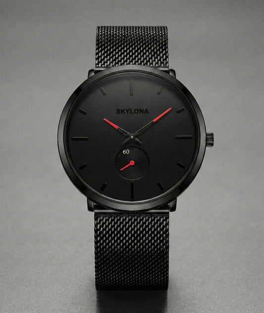 Classic Red Chronograph Watch for Men