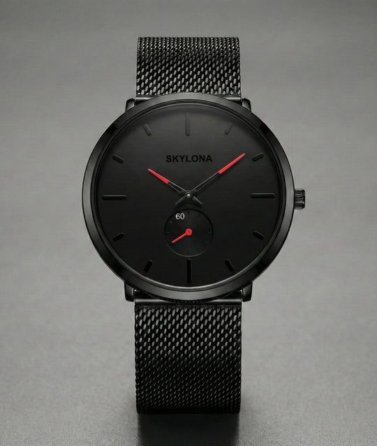 Classic Red Chronograph Watch for Men