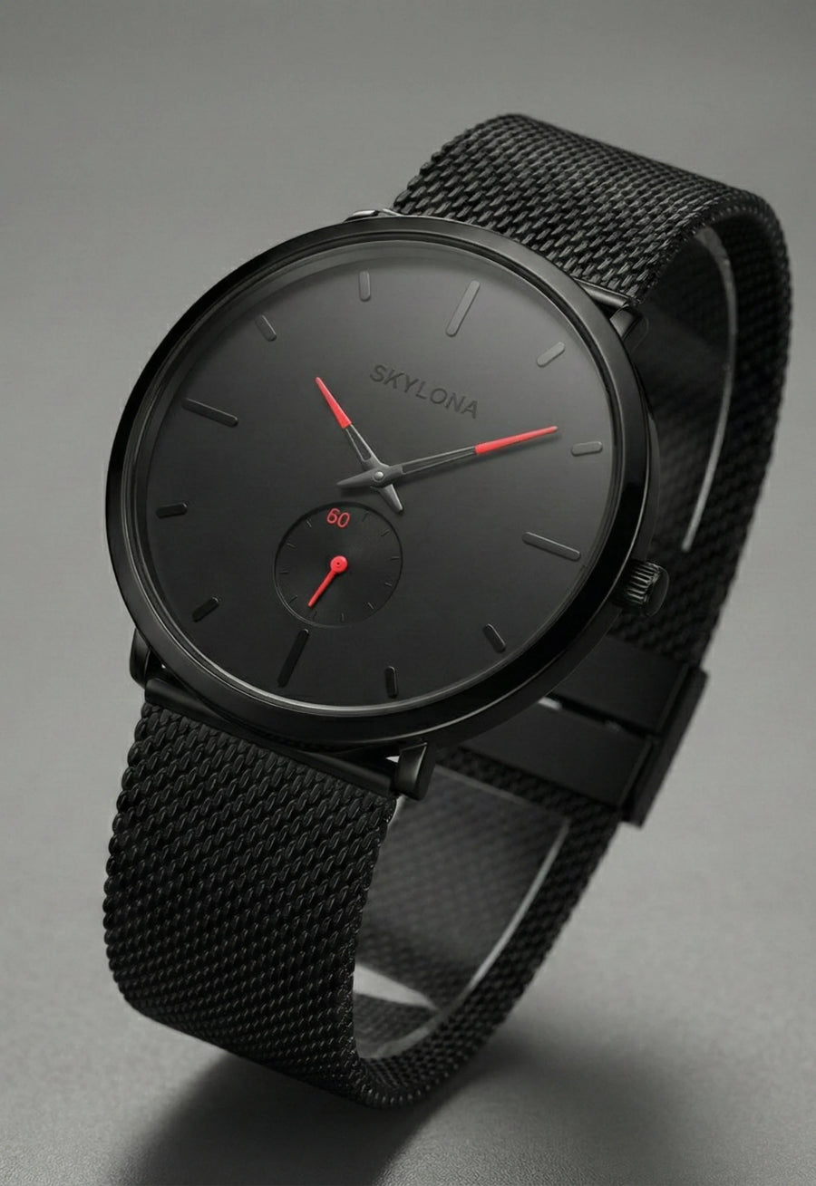 Classic Red Chronograph Watch for Men