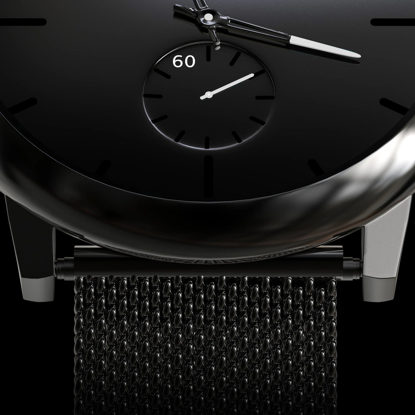 Minimalist white chronograph watch for formal wear