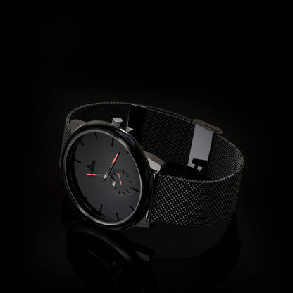 Premium mesh strap pink chronograph watch
