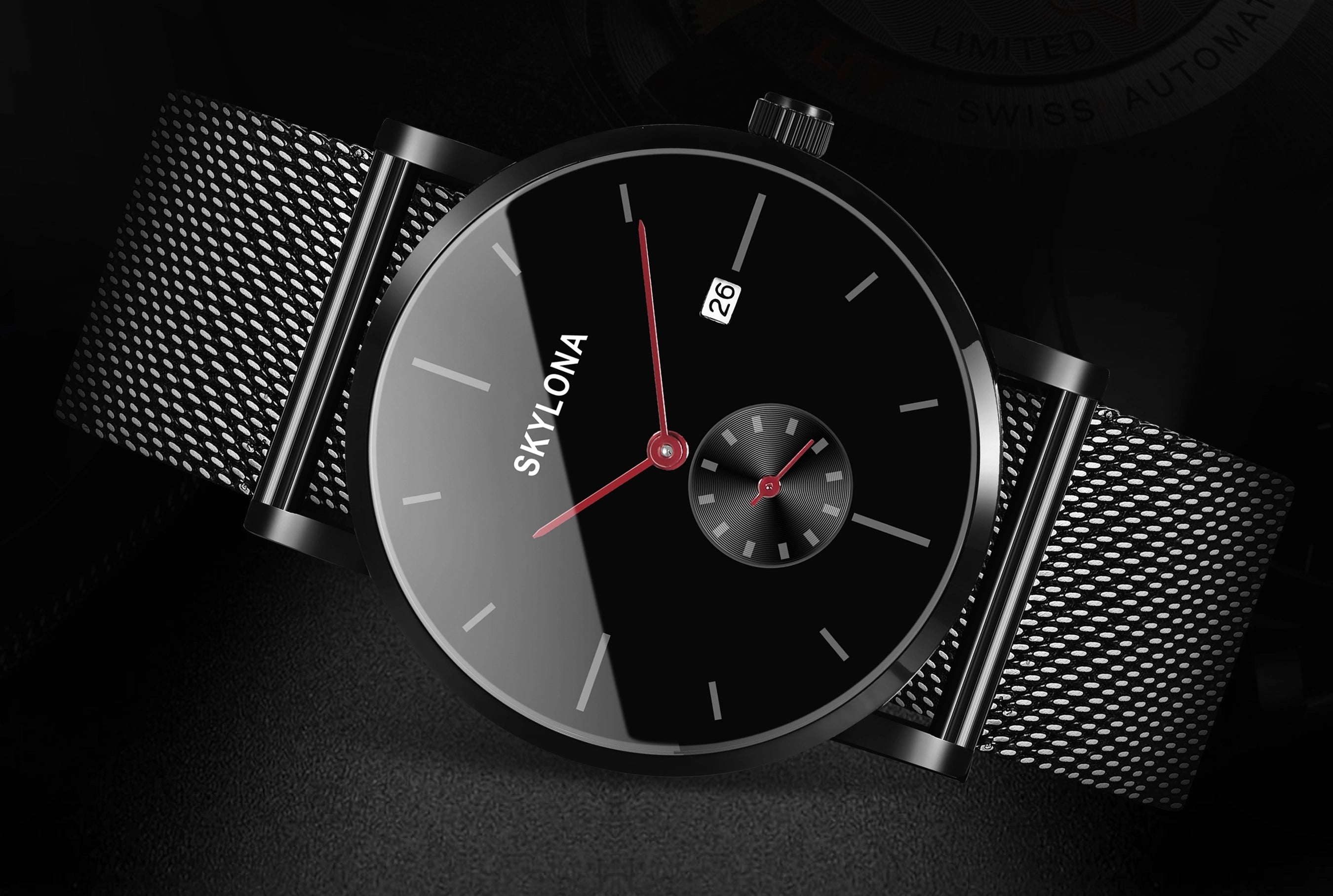 Carnival Collection Red Men Watch Small Seconds Dial 24hours
