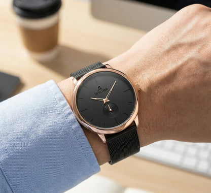 Skylona Classic Collection 2.0 Men's Black Chronograph Watch front view