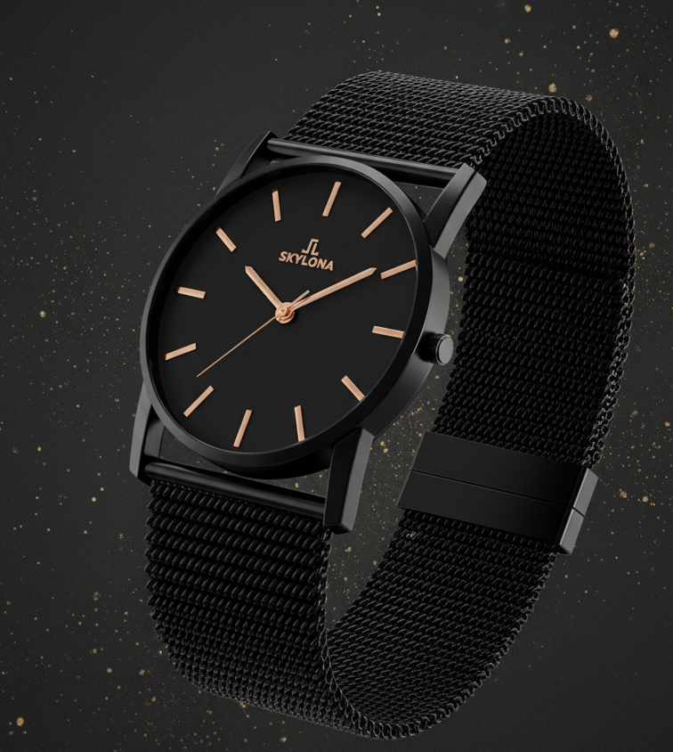 Skylona_Elegance_Rose_Gold_Men_s_Watch_with_White_Dial_and_Mesh_Strap