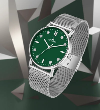 Skylona Cool-Tone Green Dial Watch