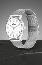 Men's clean white dial formal watch