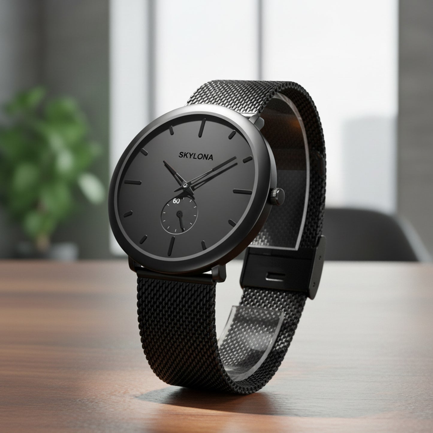 Classic Black Chronograph Watch