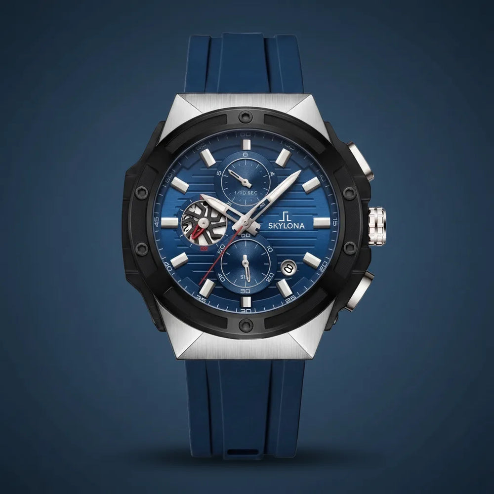 GENESIS ONE Blue chronograph watch