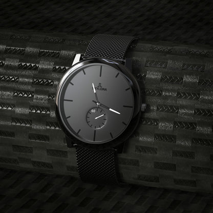 White chronograph wristwatch front view