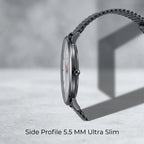 The Meridian Timepiece Polar White Black· Rose Gold Hands