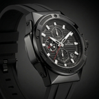 Genesis One Black Chronograph Watch for Men