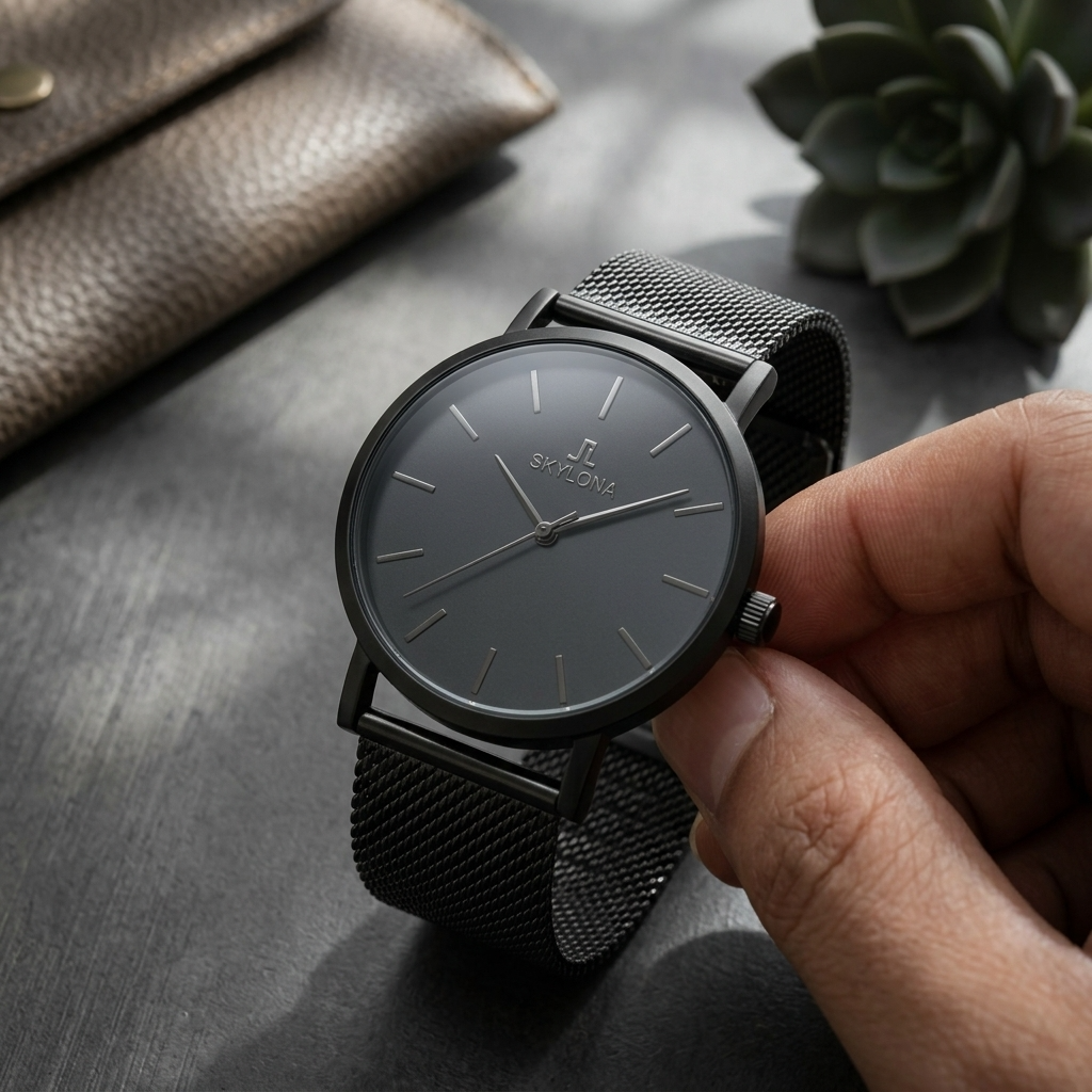 Elegance Black Men’s Analog Watch