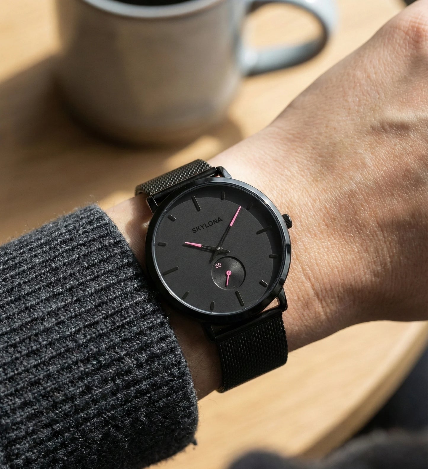 Classic Pink Chronograph Watch For Women