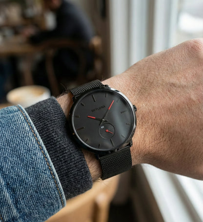 Classic Red Chronograph Watch for Men