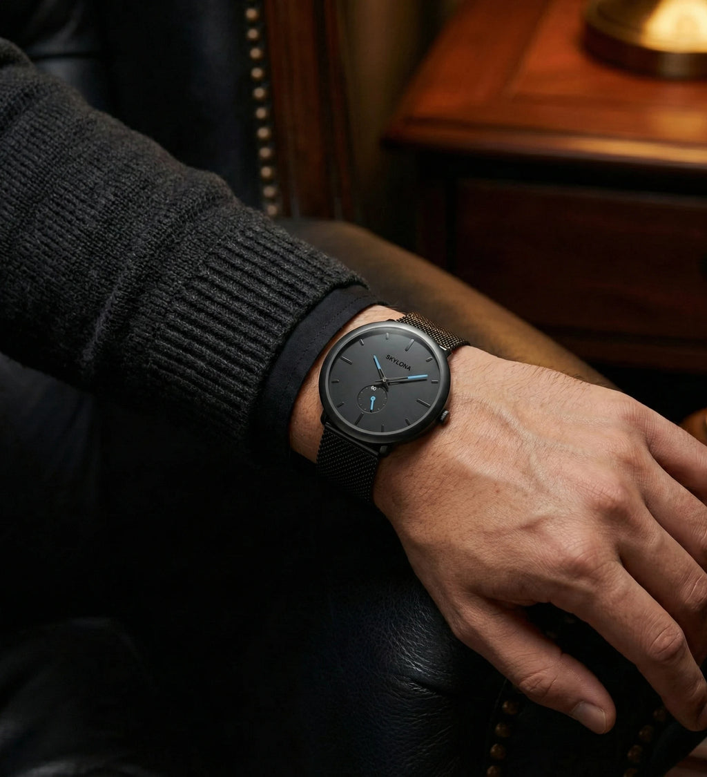 Classic Blue Chronograph Watch for Men