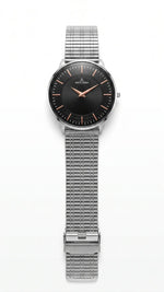The Meridian Timepiece Obsidian Night Matte Black · Rose Gold Hands
