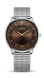 The Meridian Timepiece Tobacco Dusk Warm Brown · Rose Gold Hands
